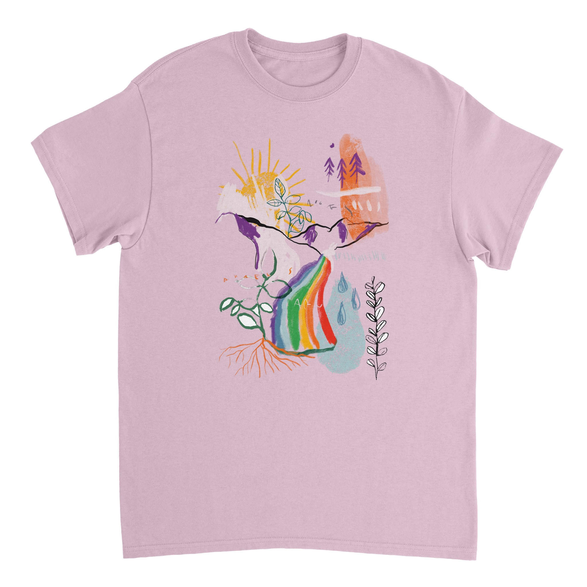 River Rainbow | Heavyweight Unisex Crewneck T-shirt